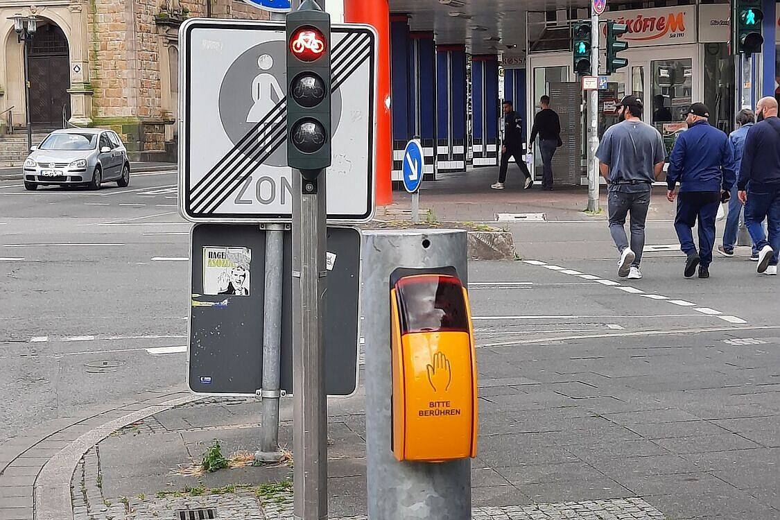 Drücker mit Radampel