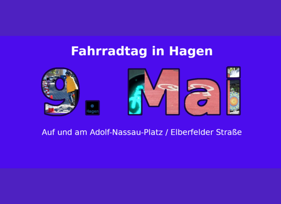 Ankündigung Fahrradtag 9.Mai Alfred-Nassau-Platz / Elberfelder